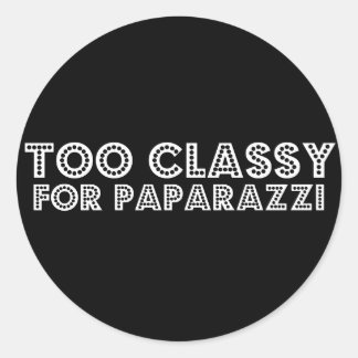 Pegatina Redonda Demasiado Clásico Para Paparazzi