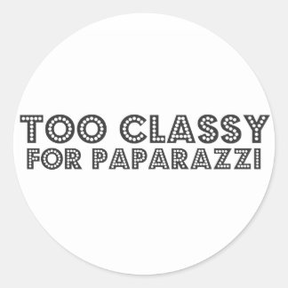Pegatina Redonda Demasiado Clásico Para Paparazzi
