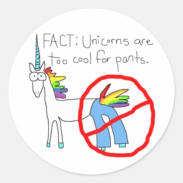 Pegatina Redonda Demasiado Guay para los pantalones (Anverso)