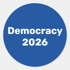 Pegatina Redonda Democracia 2026 Elecciones de mitad de período
