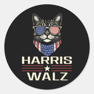 Pegatina Redonda Demócrata de Kamala Harris Wheimer 2024