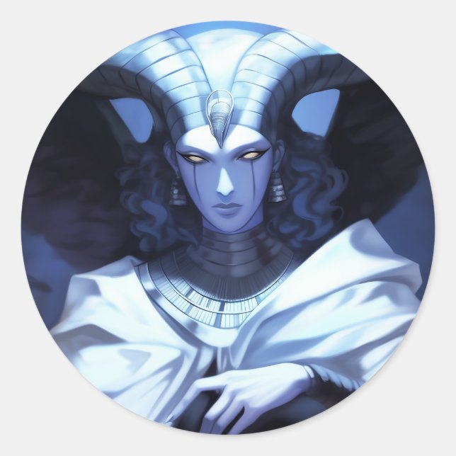 Pegatina Redonda Demon (Anverso)