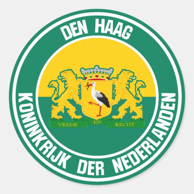 Pegatina Redonda Den Haag Round Emblem (Anverso)
