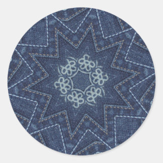 Pegatina Redonda Denim Pegatinas