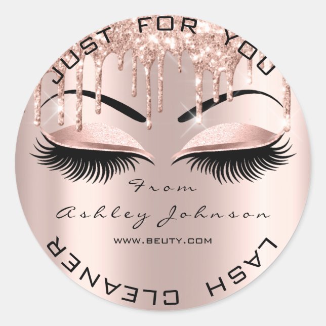 Pegatina Redonda Denominación Belleza Lshes Perforaciones Limpiador (Anverso)