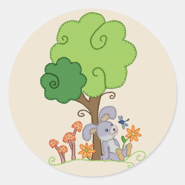 Pegatina Redonda Denominación por término indefinido (Anverso)