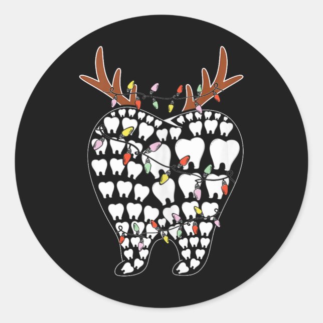 Pegatina Redonda Dentista Dentista de San Remo (Anverso)