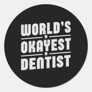 Pegatina Redonda Dentista Dentista Dental Teeth Tooth Idea