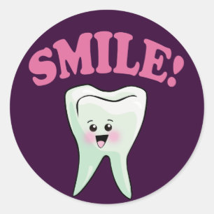 Pegatina Redonda Dentista divertida