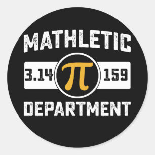 Pegatina Redonda Departamento matemático Pi Day Math Vintage