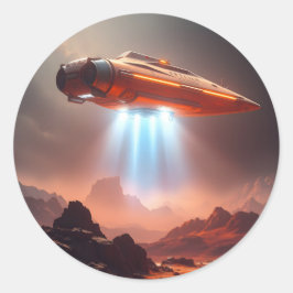 Pegatina Redonda Departure Point - 