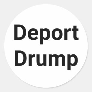 Pegatina Redonda Deport Drump Comic Splash-Art Hankamer Artjunkhaus
