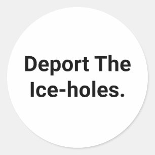 Pegatina Redonda Deportar Hielo Cómic Splash-Art Hankamer Artjunkha