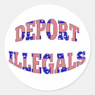 Pegatina Redonda DEPORTAR Pegatinas ILEGALES