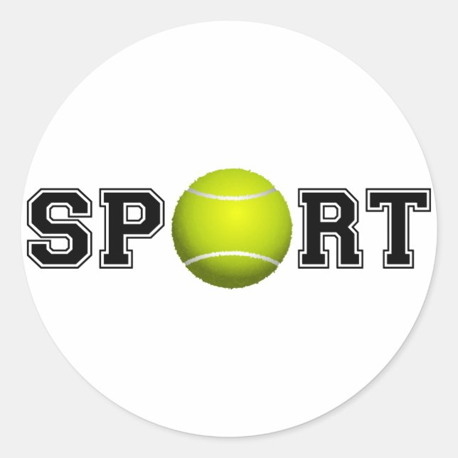 Pegatina Redonda Deporte (Tenis) (Anverso)