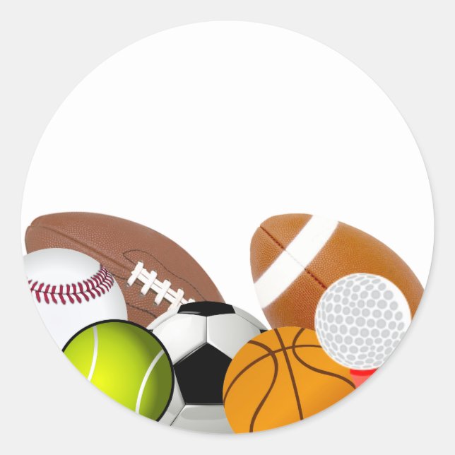 Pegatina Redonda Deportes (Anverso)