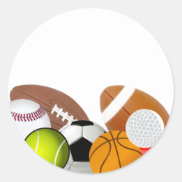 Pegatina Redonda Deportes