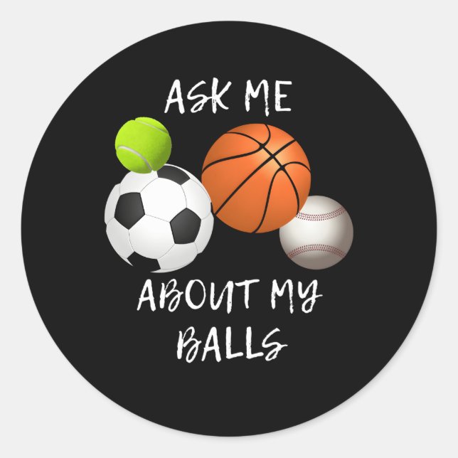 Pegatina Redonda Deportes (Anverso)