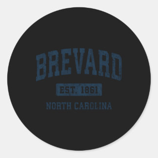 Pegatina Redonda Deportes Atléticos Brevard North Carolina Nc