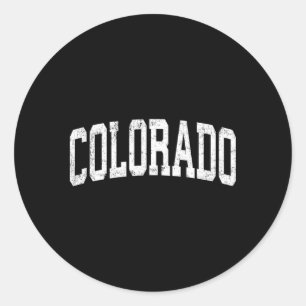 Pegatina Redonda Deportes Atléticos Colorado Co