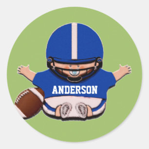 Pegatina Redonda Deportes de Baby Shower Boy