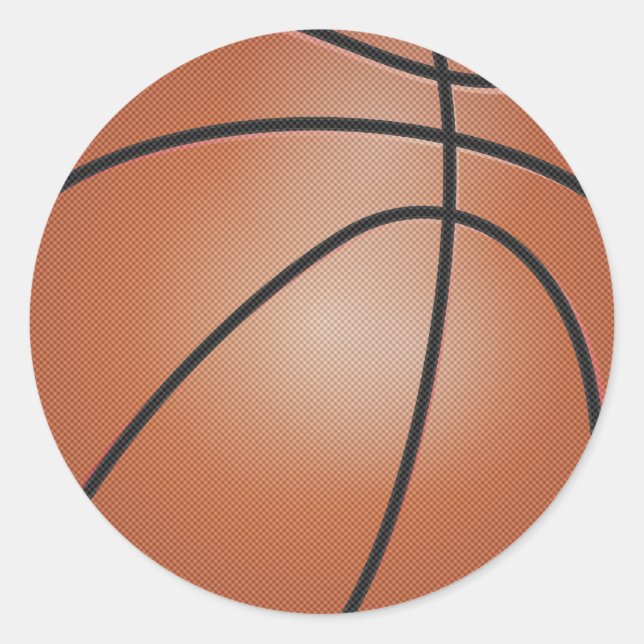 Pegatina Redonda Deportes de baloncesto (Anverso)