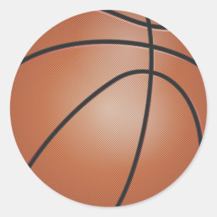 Pegatina Redonda Deportes de baloncesto