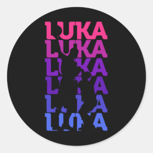 Pegatina Redonda Deportes de baloncesto Luka Fan