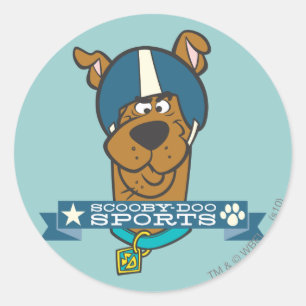 Pegatina Redonda Deportes de Scooby-Doo
