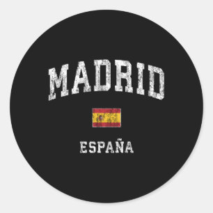 Pegatina Redonda Deportes deportivos España Madrid