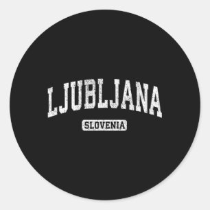 Pegatina Redonda Deportes en Ljubljana Eslovenia