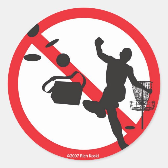 Pegatina Redonda deportes no malos (Anverso)