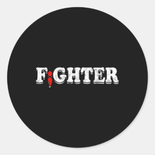 Pegatina Redonda Depresión Conciencia Prevención del suicidio Ansie