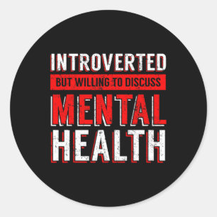 Pegatina Redonda Depresión de la concienciación sobre la salud