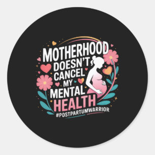 Pegatina Redonda Depresión Postparto Madre Materna Salud Mental 