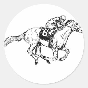 Pegatina Redonda Derby Me Kentucky