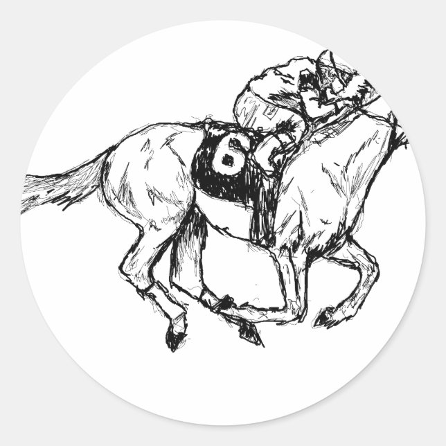 Pegatina Redonda Derby Me Kentucky (Anverso)