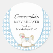 Derby Race Rocse Horse Watercolor Baby Shower