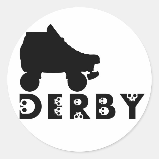Pegatina Redonda derby : skullphabet (Anverso)
