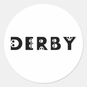 Pegatina Redonda derby : skullphabet