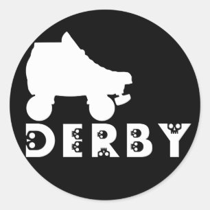 Pegatina Redonda derby : skullphabet