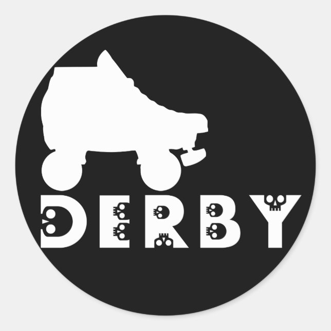 Pegatina Redonda derby : skullphabet (Anverso)