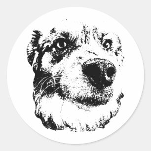 Pegatina Redonda Derecha Cerrar