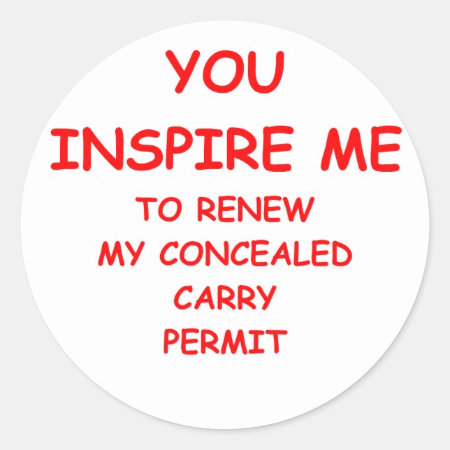 Pegatina Redonda derechos de armas (Anverso)