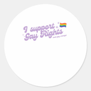 Pegatina Redonda ¡Derechos de los homosexuales! (y errores) Pegatin