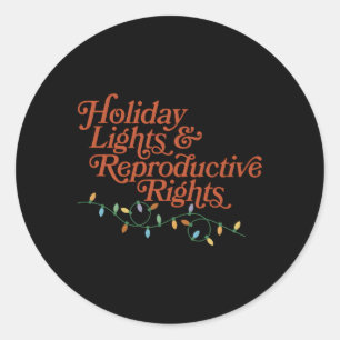 Pegatina Redonda Derechos Reproductivos Y Derechos Reproductivos