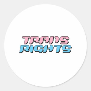 Pegatina Redonda Derechos Trans