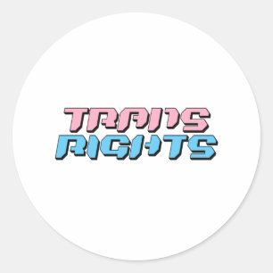 Pegatina Redonda Derechos Trans