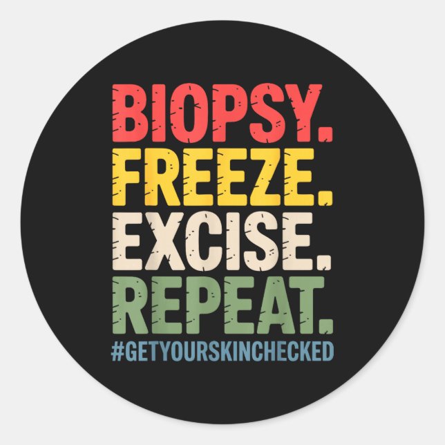 Pegatina Redonda Dermatologist Art For Men Women Dermatology Dermat (Anverso)