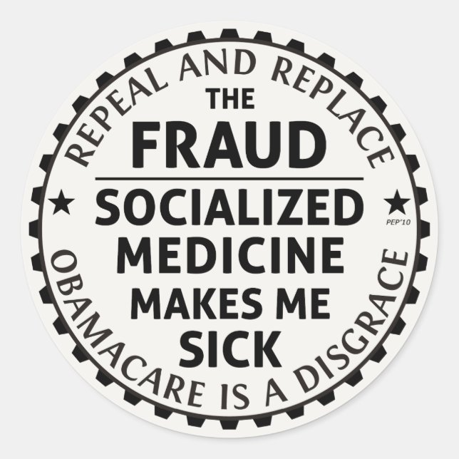 Pegatina Redonda Derogar Y Reemplazar (Anverso)